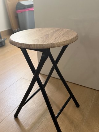 Taburete plegable madera y metal