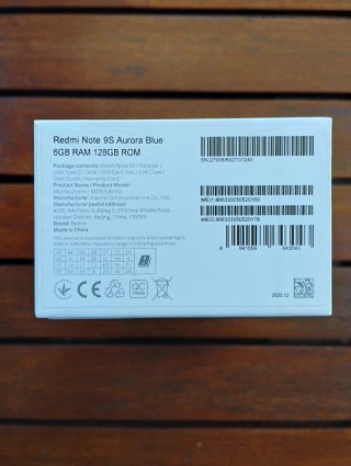 Xiaomi Redmi Note 9S Bianco/Blu