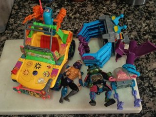 Lote Figuras y Vehículos Tortugas Ninja