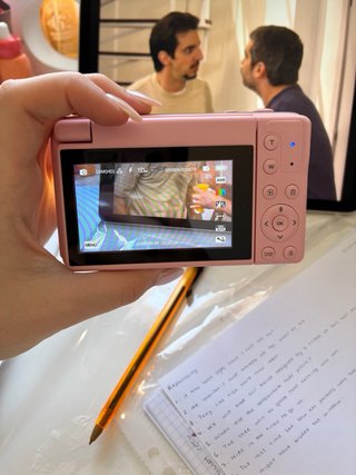 Cámara Digital 4K Rosa y Dorada