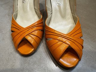 Tacones Mari Loli Piel Naranja Talla 38