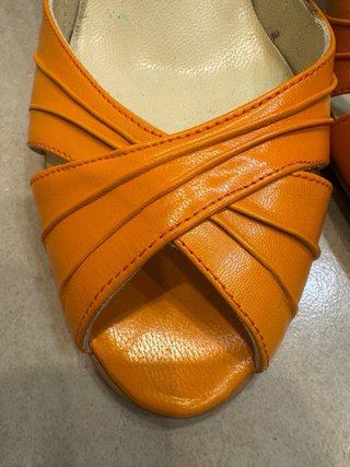 Tacones Mari Loli Piel Naranja Talla 38