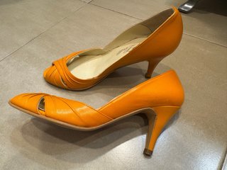 Tacones Mari Loli Piel Naranja Talla 38