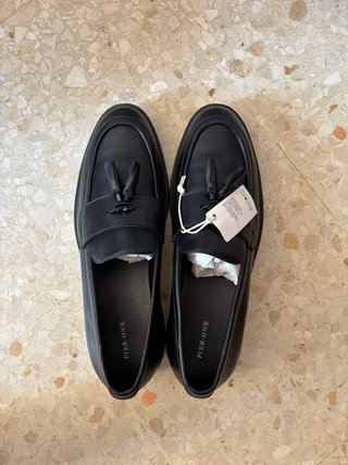 Mocasines negros con flecos