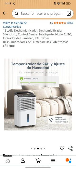 Deshumidificador 16L/día CONOPUPlus