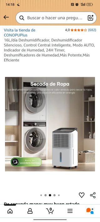 Deshumidificador 16L/día CONOPUPlus