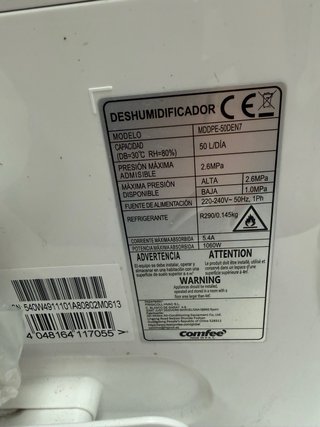 Comfee Deshumidificador 50L