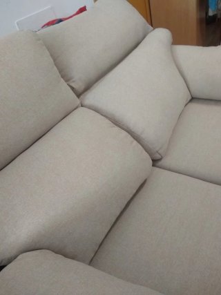 Sofá 2 plazas cómodo beige