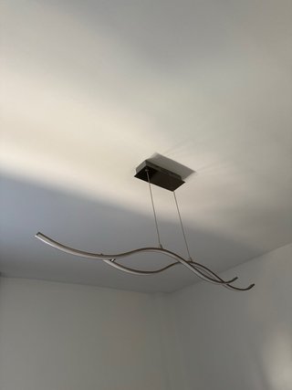 Lámpara colgante moderna gris plateada