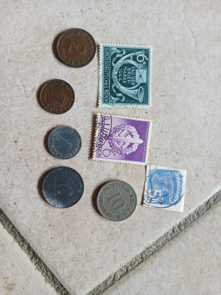 Monete e francobolli III Reich