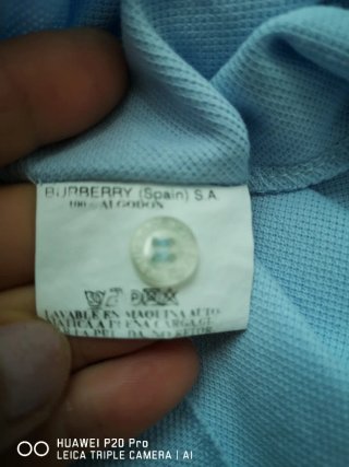 Polo Burberry Hombre Azul, 56 cm de sisa a sisa
