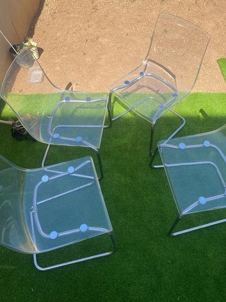 Conjunto 4 Sillas Ikea Transparentes