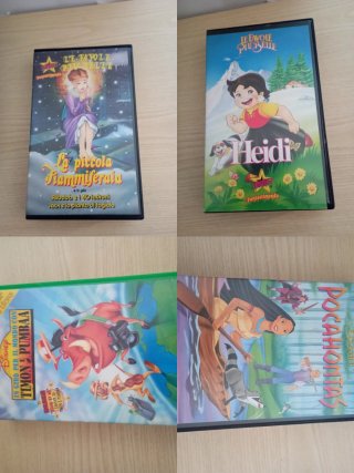 VHS Disney Timon e Pumbaa, Pocahontas, Heidi