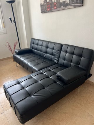 Sofá Cama Chaise Longue XS Negro