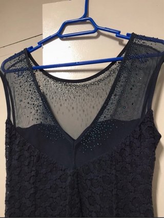 Vestido de fiesta azul largo