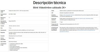 Videotimbre Blink cableado 2K+ negro