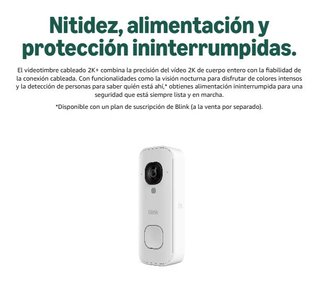 Videotimbre Blink cableado 2K+ negro
