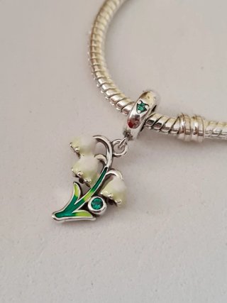 Charm fiore di mughetto in argento S925