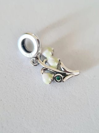 Charm fiore di mughetto in argento S925
