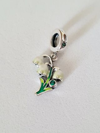 Charm fiore di mughetto in argento S925