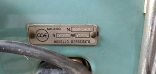 Stufa CGE vintage smaltata anni '50