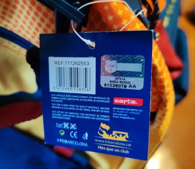 Bolsa Deporte FC Barcelona Azul Naranja