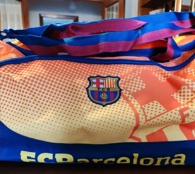 Bolsa Deporte FC Barcelona Azul Naranja