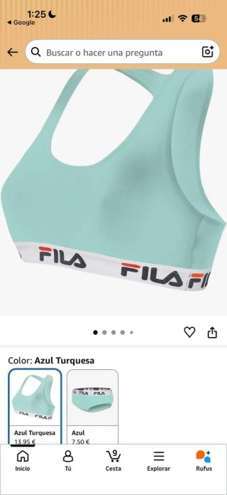 Top deportivo Fila turquesa