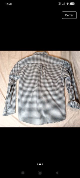 Camisa Tommy Hilfiger cuadros azul y blanco