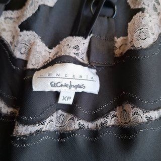 Camisón satén negro El Corte Inglés