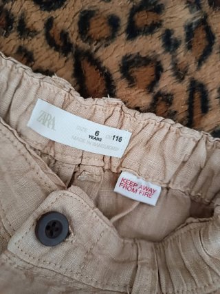 Pantaloni Zara bimbo beige lino