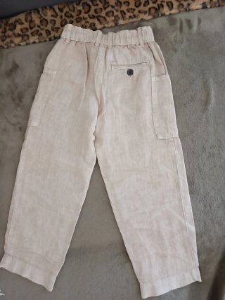 Pantaloni Zara bimbo beige lino