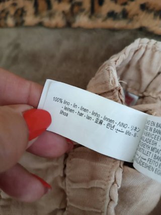 Pantaloni Zara bimbo beige lino