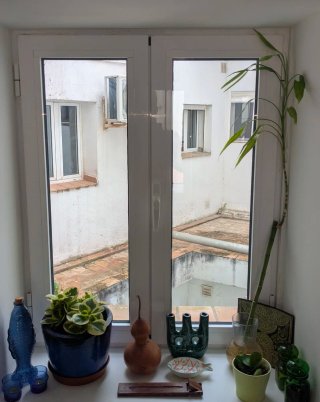Ventana aluminio blanco climalit 110x88cm
