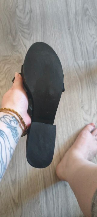 Sandalias de tacón negras