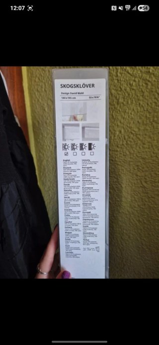Estor Cortina IKEA SKOGSKLÖVER Blanco