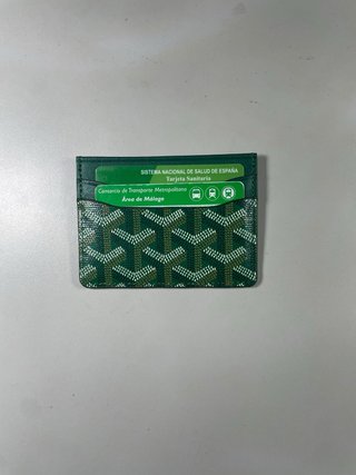 Tarjetero Goyard Paris Verde