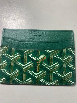 Tarjetero Goyard Paris Verde