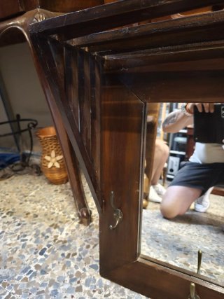 Perchero antiguo madera con espejo