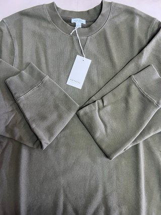 Sunspel Sweatshirt L Verde Oliva
