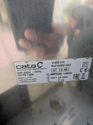 Campana Extractora Cata Acero Inox 60cm