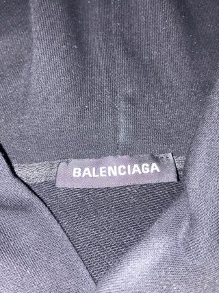 Sudadera Balenciaga Negra Logo Rojo bordado todo