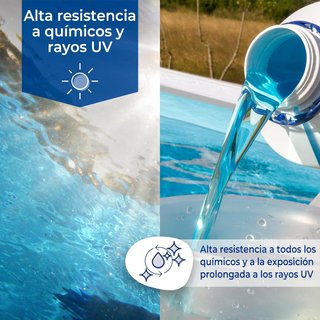 Gre liner azul para piscina ovalada