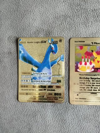 3 Cartas Pokémon Metal Doradas