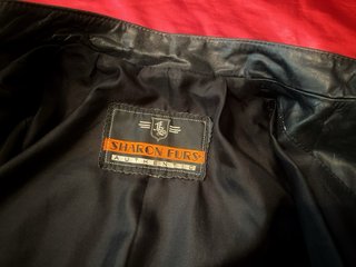 Giacca Vintage Vera Pelle Nera Sharon Furs