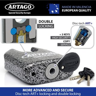 ARTAGO 68T150 cadena antirrobo moto alta gama