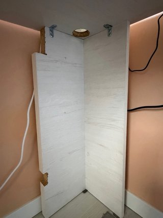 Mesa de oficina en L de madera