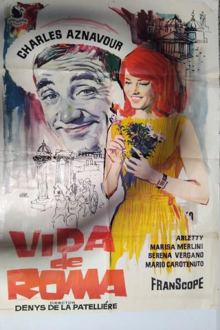 Cartel Película Vida de Roma Charles Aznavour