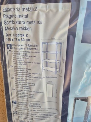 Estantería Metálica Carrefour Gris Sin Abrir
