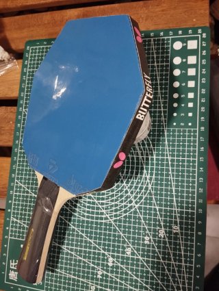 Pala de ping pong hexagonal azul